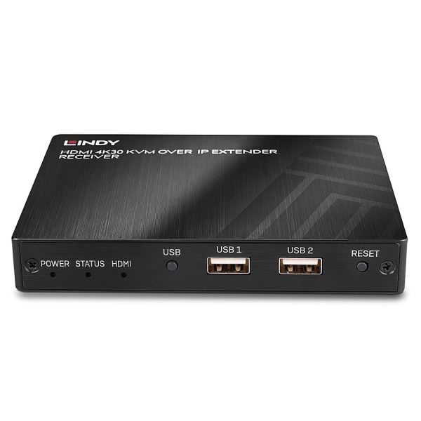 Lindy 38265 4K KVM over IP Extender vevőegység Lindy 38265 4K KVM over IP Extender vevőegység