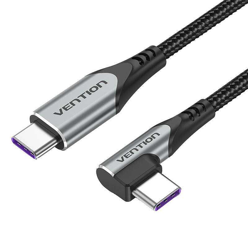 USB 2.0 szögkábel Vention TAKHG C - C 5A 1.5m (szürke) USB 2.0 szögkábel Vention TAKHG C - C 5A 1.5m (szürke)