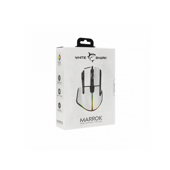White SharkGM-9006W MARROK gamer egér Fehér