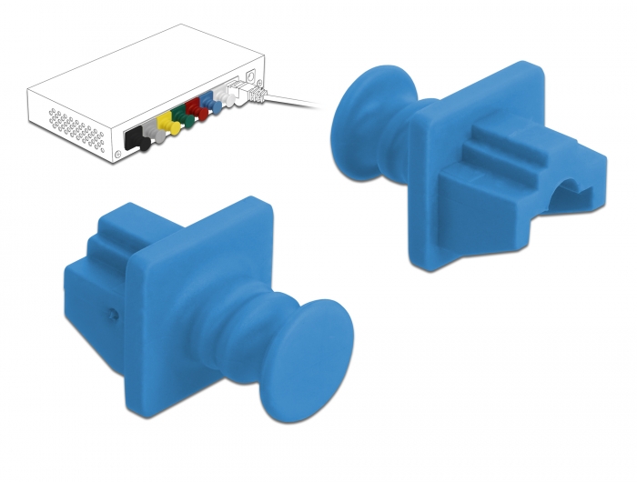 Delock Porvédő az RJ45 hüvely, 10 darab kék (86509)