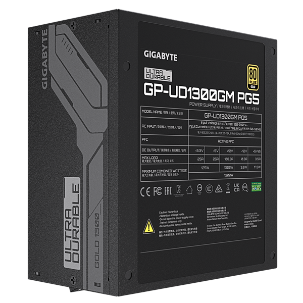 GIGABYTE GP-UD1300GM PG5 1300W 80+ Gold moduláris, Gen 5.0 Tápegység 