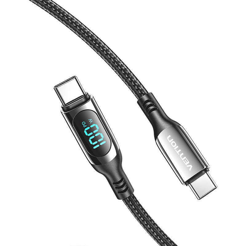 Vention TAYBAV USB 2.0 C-C 100 W 5A 1.2M USB kábel (fekete)