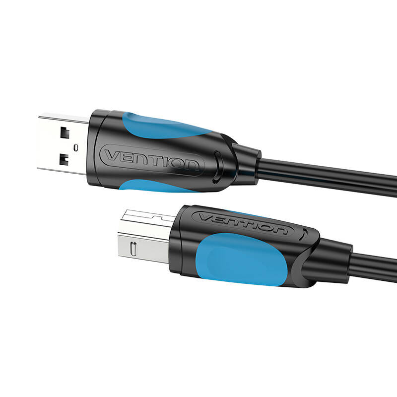 USB 2.0 A male to USB-B male printer cable Vention VAS-A16-B500 5m Black PVC