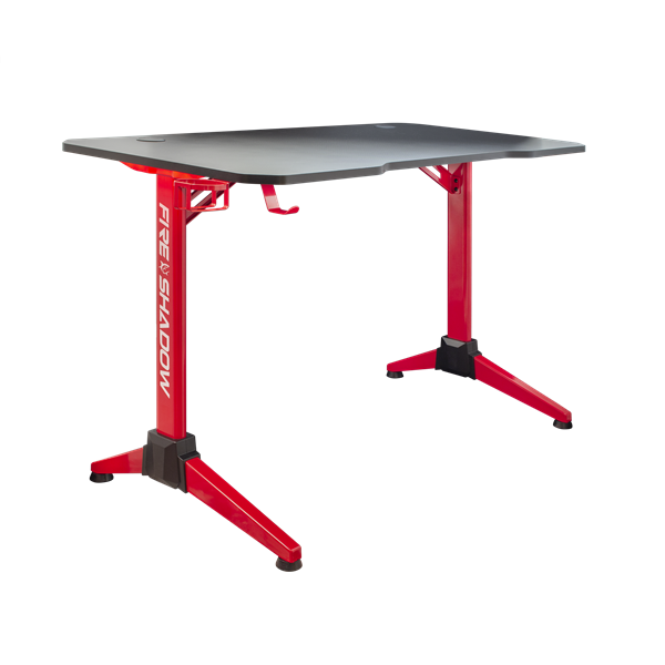 White Shark Fire Shadow Gaming Desk Black/Red