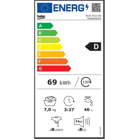 Beko WUE-7612 BS MOSÓGÉP ELÖLTÖLTŐS