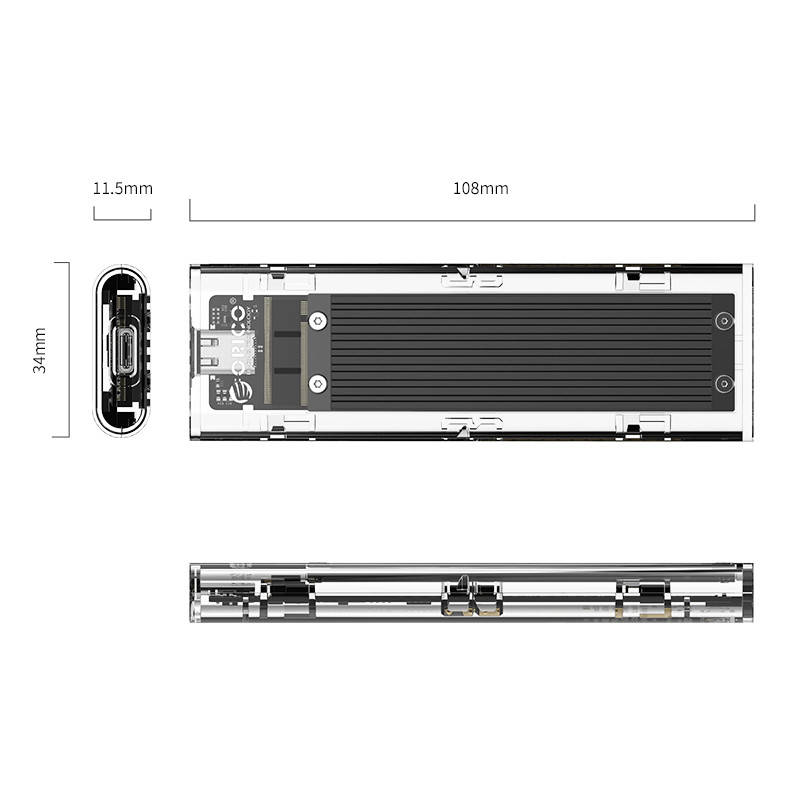 Orico M.2 SDD ház, NVME, USB-C 3.1 Gen.2, 10 Gbps (fekete) Orico M.2 SDD ház, NVME, USB-C 3.1 Gen.2, 10 Gbps (fekete)