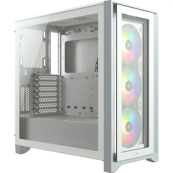 CORSAIR iCUE 4000X RGB számítógépház Fehér
