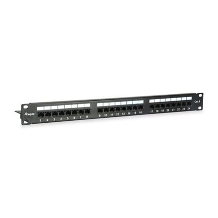Equip  135425 Patch panel 24 port  Cat6  árnyékolatlan fekete