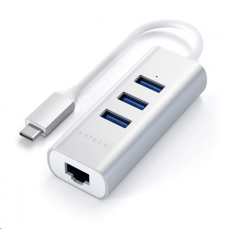 Satechi Aluminium TYPE-C Hub (3x USB 3.0,Ethernet) ezüst Satechi Aluminium TYPE-C Hub (3x USB 3.0,Ethernet) ezüst