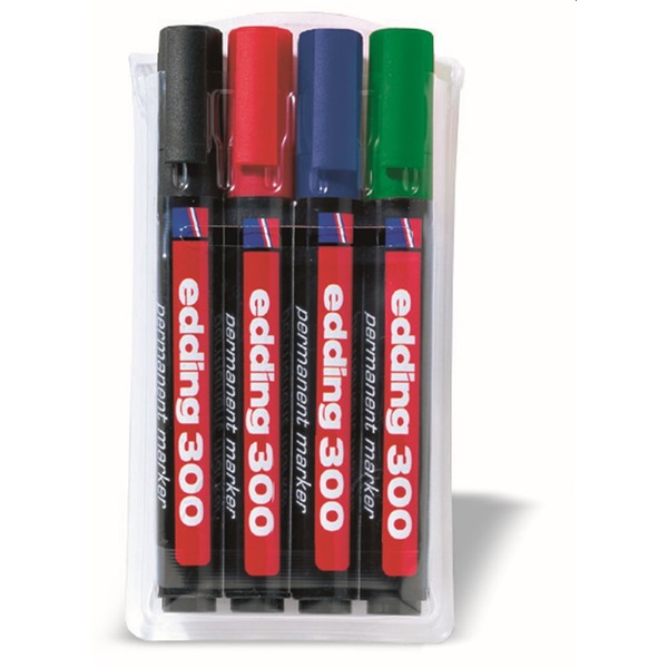 Edding 300 4db-os 1,5-3mm vegyes színű permanent marker készlet