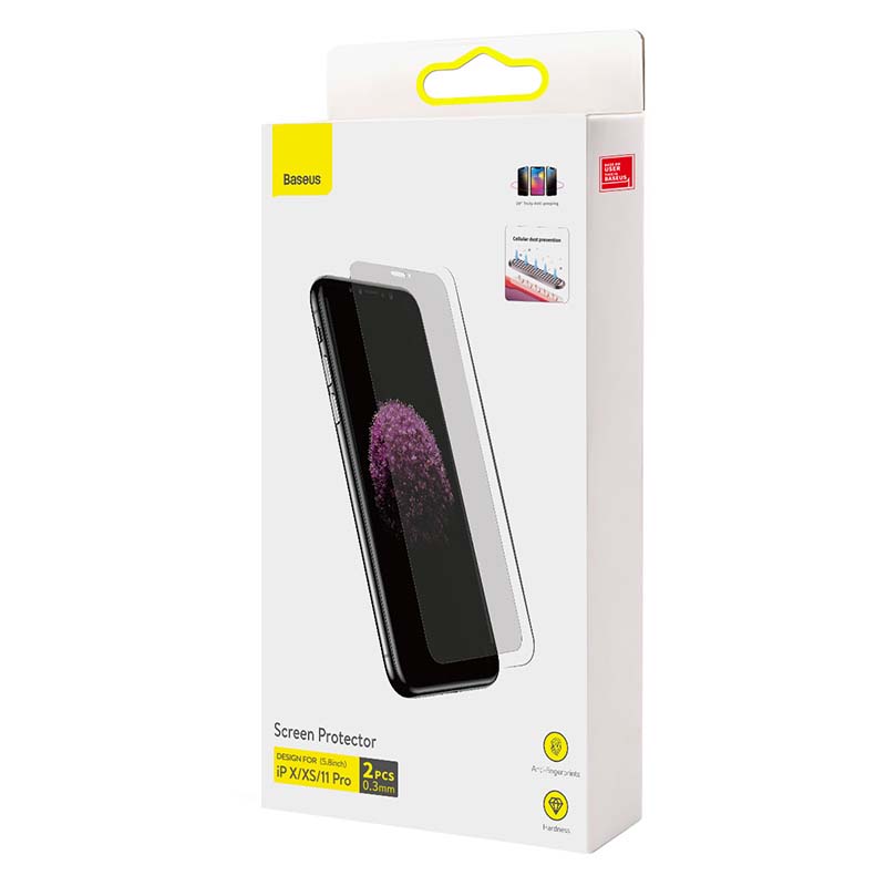Baseus edzett üvegfólia 0,3mm iPhone 11 Pro készülékhez (2 db) Baseus edzett üvegfólia 0,3mm iPhone 11 Pro készülékhez (2 db)