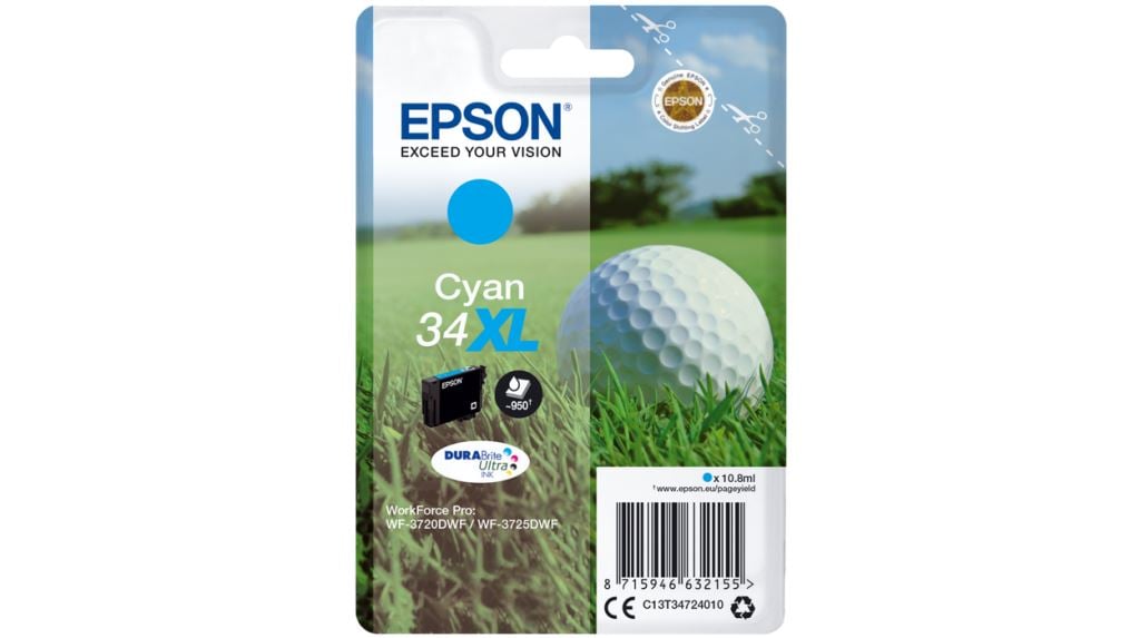 Epson 34XL DURABrite Ultra tintapatron ciánkék (C13T34724010) Epson 34XL DURABrite Ultra tintapatron ciánkék (C13T34724010)