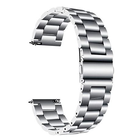 Mybandz klasszikus fém óraszíj 22mm ezüst (22SKU376)
