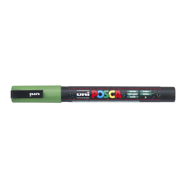 Uni POSCA PC-3ML csillámló zöld marker Uni POSCA PC-3ML csillámló zöld marker