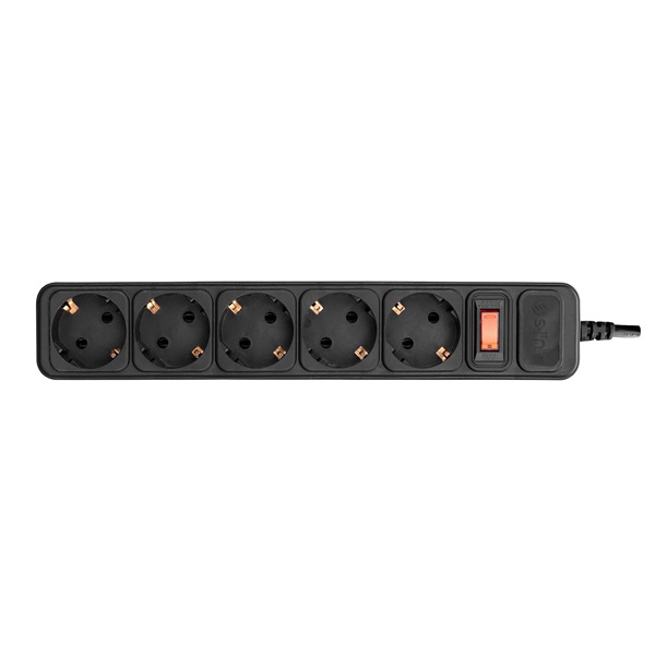 S-Link SPG3-J-5  5 aljzat   max.4000 Watt  306 Joule  1,5m kábel túlfeszültségvédő  Fekete 