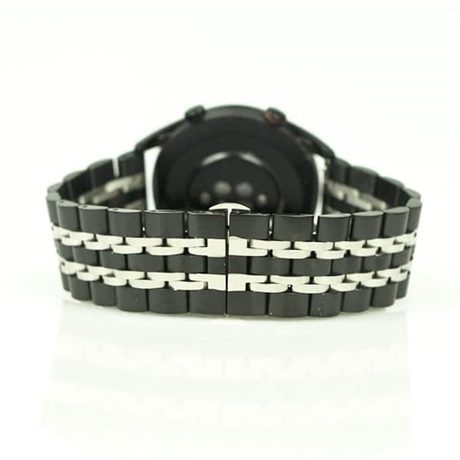 Mybandz 22SKU2504 JUBILEE LÁNCSZEMES FÉM ÓRASZÍJ / FEKETE-EZÜST / 22MM