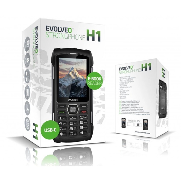 Evolveo STRONGPHONE H1 2,8" DualSIM Mobiltelefon Fekete-ezüst 