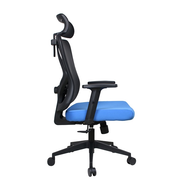 IRISOffice Eclipse kék/fekete ergonómikus, szövet-hálós irodai forgószék fej és háttámasszal