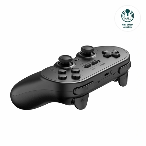 8BitDo Pro 2 Nintendo Switch Switch 2 PC Mobil Steam Bluetooth Hall-Effect vezeték nélküli kontroller Fekete
