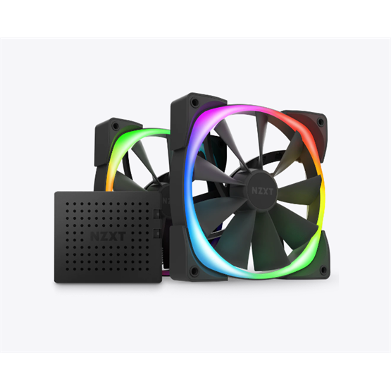 NZXT Aer RGB 2 140mm  Fekete Twin Starter Pack  HF-2814C-DB Ventilátor