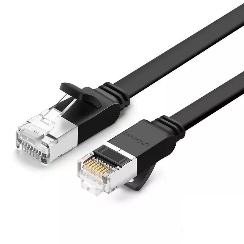 UGREEN RJ45 lapos hálózati kábel fém csatlakozókkal Cat.6 UTP 2m fekete (50185) UGREEN RJ45 lapos hálózati kábel fém csatlakozókkal Cat.6 UTP 2m fekete (50185)