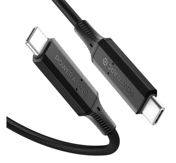SPIGEN PB1800 POWERARC adatkábel és töltő (Type-C - Type-C, gyorstöltés támogatás, 100cm) FEKETE (PB1800)