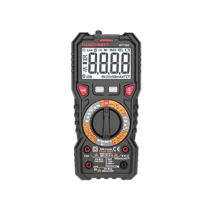 Habotest HT118C True RMS, NCV digitális multiméter zseblámpával Habotest HT118C True RMS, NCV digitális multiméter zseblámpával