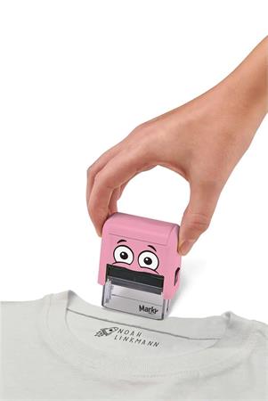 COLOP  Marky Bélyegző textilhez  kirakós pink ház, fekete párnával
