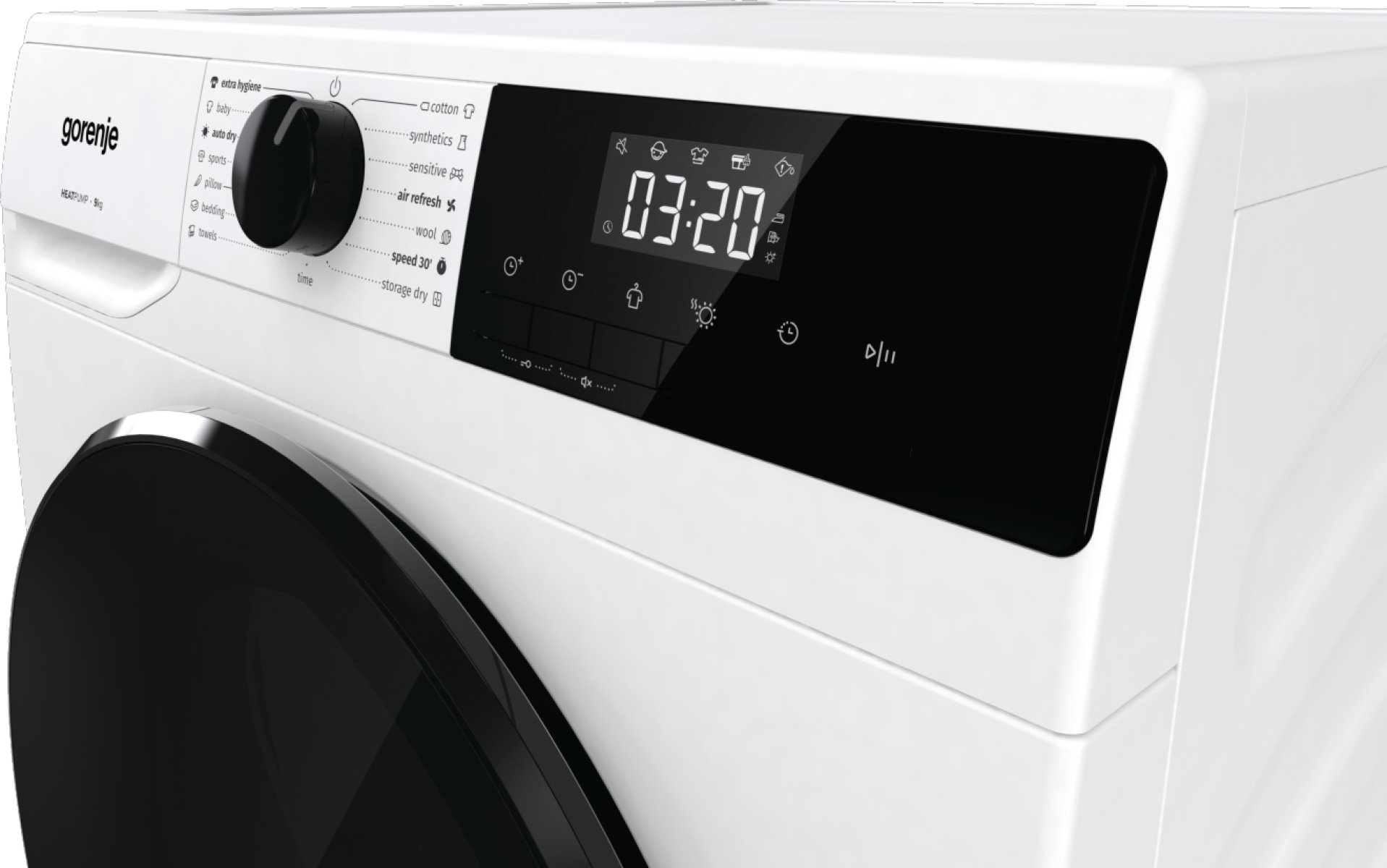 Gorenje DHNA92 Hőszivattyús szárítógép – 9 Kg, B Energiaosztály,  AutoDrain