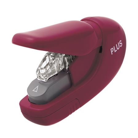 PLUS Kapocs nélküli tűzőgép  kézi 5 lap  Bordó