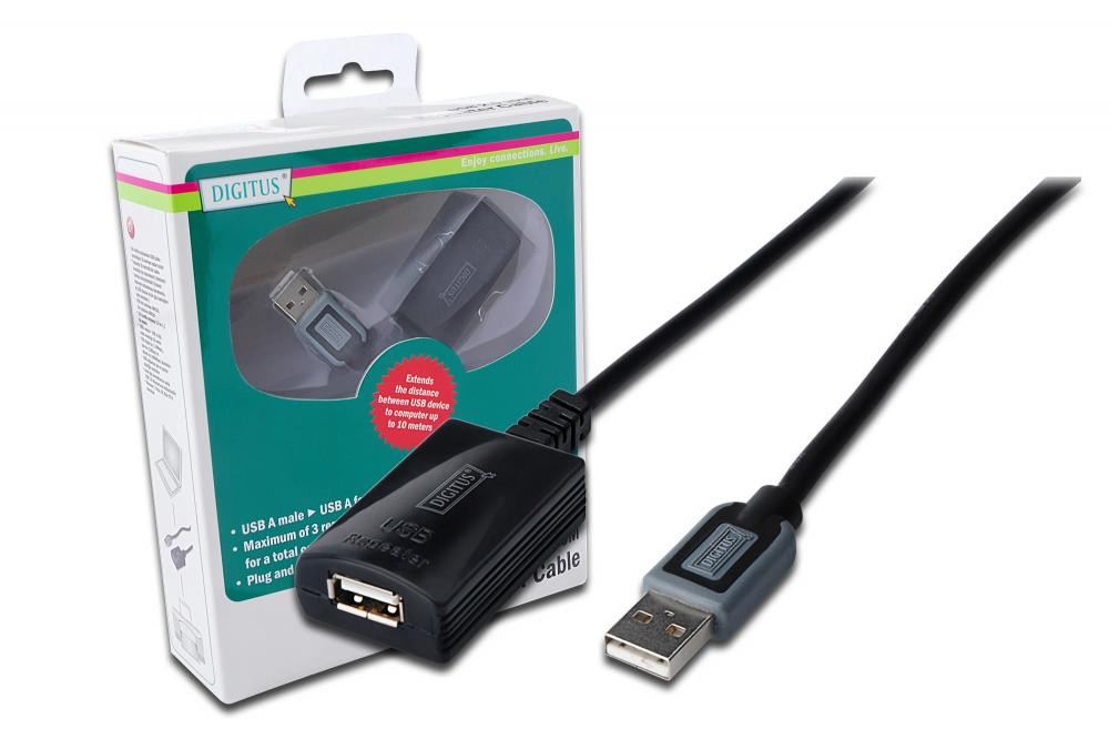 Digitus kábel repeater USB 2.0 1x male USB A-type, 1x female USB A-type 15m (DA-73101) Digitus kábel repeater USB 2.0 1x male USB A-type, 1x female USB A-type 15m (DA-73101)