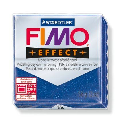 FIMO "Effect" gyurma 56g égethető csillámos kék (8020-302)