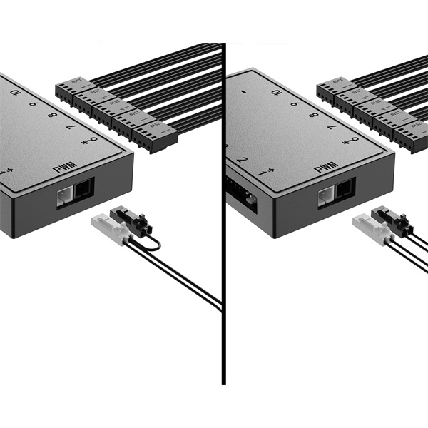 ID-Cooling   FH-10 PWM  10 db 4pin Ventilátor tápkábel elosztó