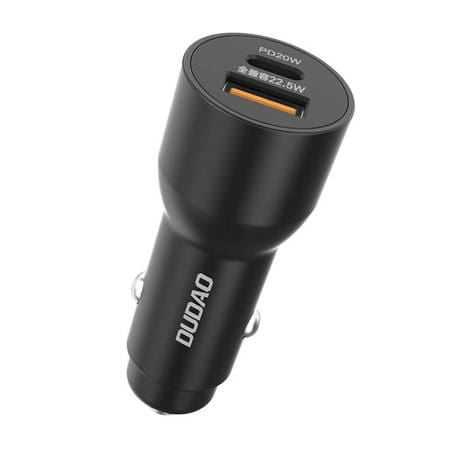 DUDAO TGR1 autós töltő USB-A + USB-C PD 22.5W (6973687243845)