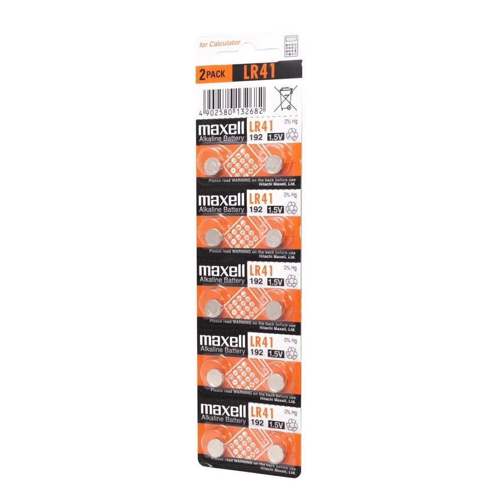 Maxell LR41 alkáli gombelem 10db (11716800)