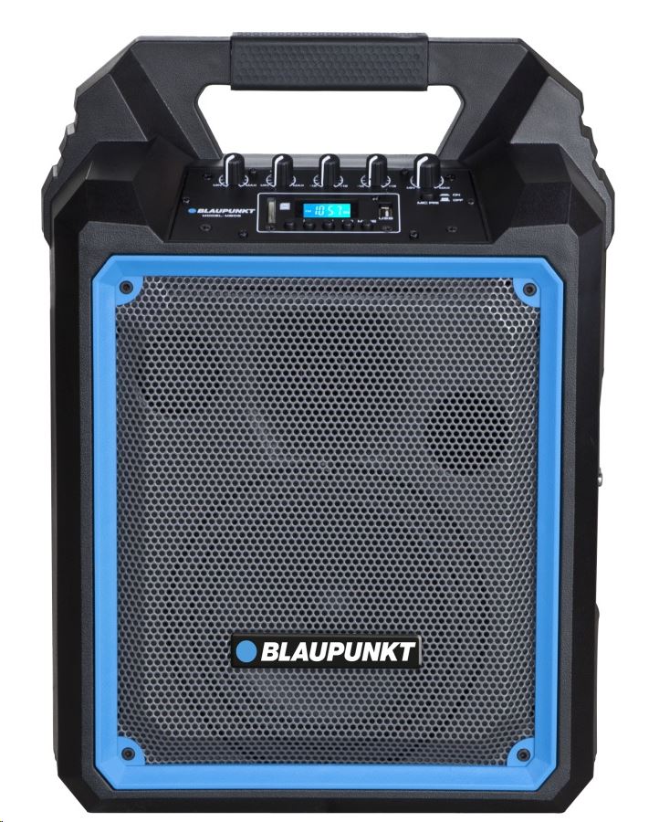 Blaupunkt MB06 Bluetooth hangszóró FM rádióval és MP3 lejátszóval karaoke funkcióval fekete-kék