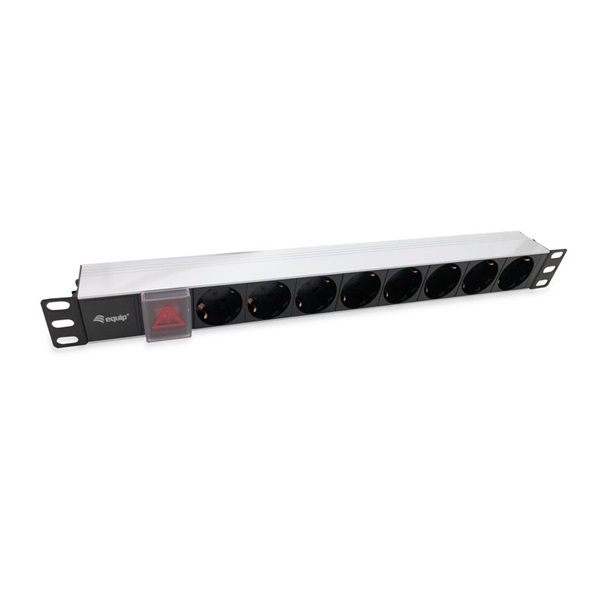 Equip 333293 8 Schuko Rack 1U Hálózati Elosztó Fekete Equip 333293 8 Schuko Rack 1U Hálózati Elosztó Fekete