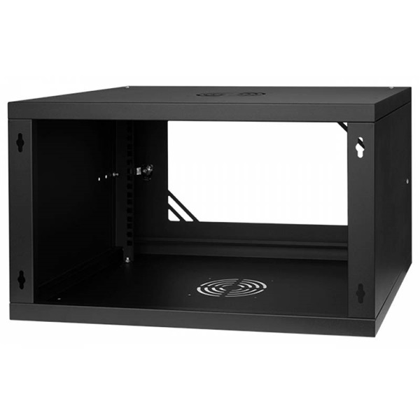 Stalflex 6U fali rack szekrény 19" 450mm fekete (RC19-6U-450GB)