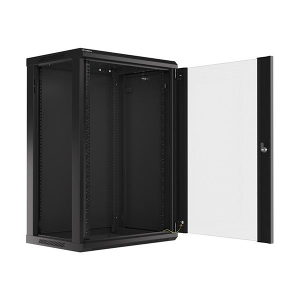 Lanberg 19" 18U Falra szerelhető Rackszekrény Black