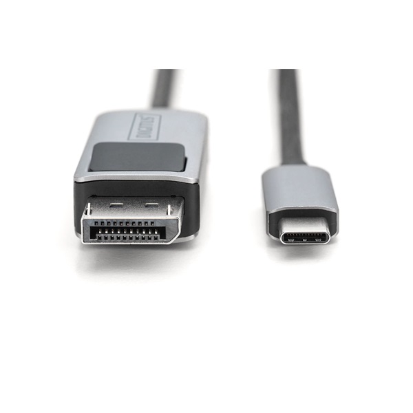 DIGITUS UHD 8K 30Hz kétirányú 1.4 DisplayPort - USB type-C kábel 1m