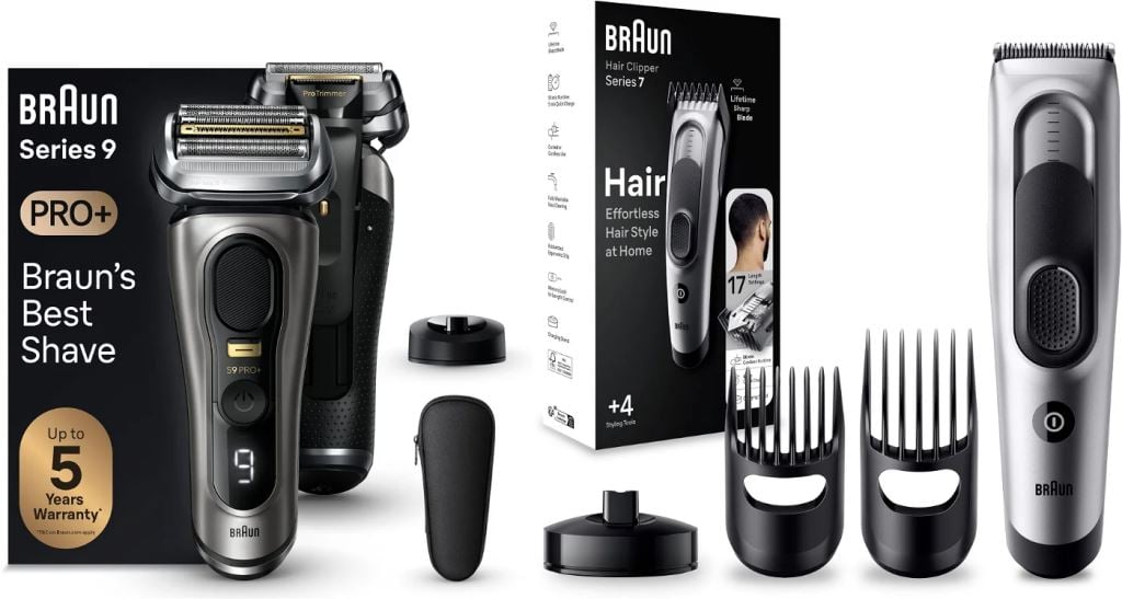 Braun Series 9 Pro+ borotva + Braun Series 7 HC7390 hajvágó