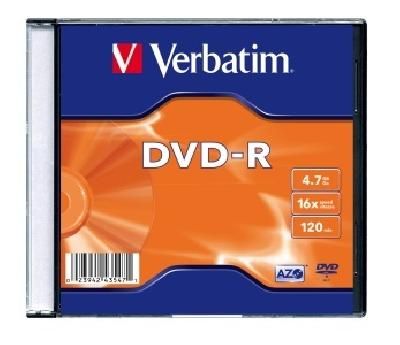 Verbatim DVD-R 4.7GB 16x DVD lemez slim tok
