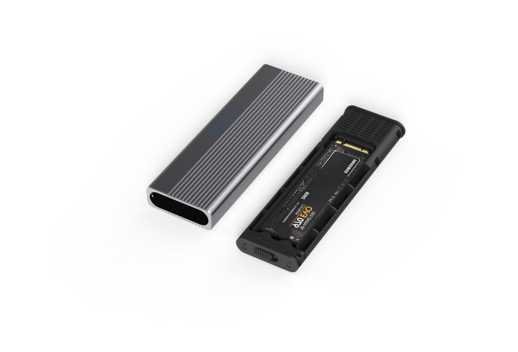 nBase ES-80ANU32G1G külső M.2 SSD ház szürke  