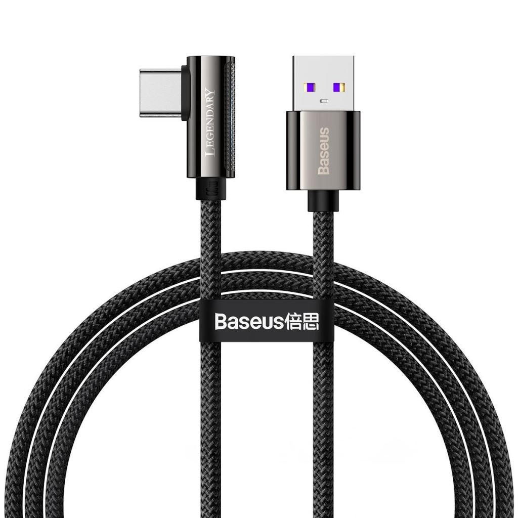 Baseus Legend Series USB-C ferde töltőkábel, 66 W, 1m, fekete (CATCS-B01)
