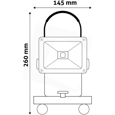 AVIDE ABRFLNW-10W LED REFLEKTOR AKKUMULÁTOROS 10W NW 4000K