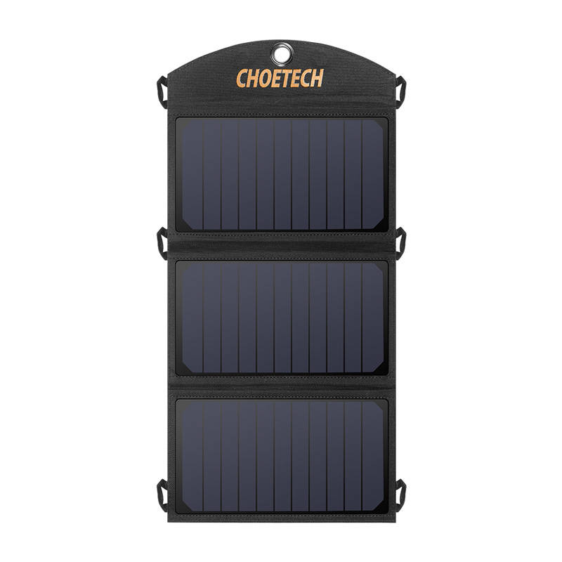 Choetech SC001 Foldable solar charger 19W 2xUSB (black)