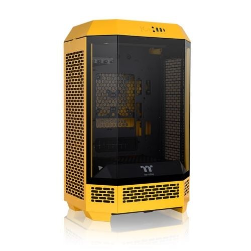 Thermaltake The Tower 300 Edzett üveg  Számítógépház Sárga