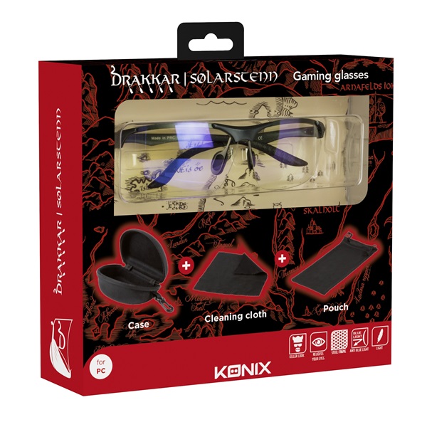 KONIX - DRAKKAR PC Kékfény Szűrős Gamer Szemüveg Fekete