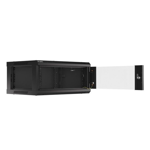 Lanberg 4U 19" fali rack szekrény 600x450mm fekete (WF01-6404-10B)