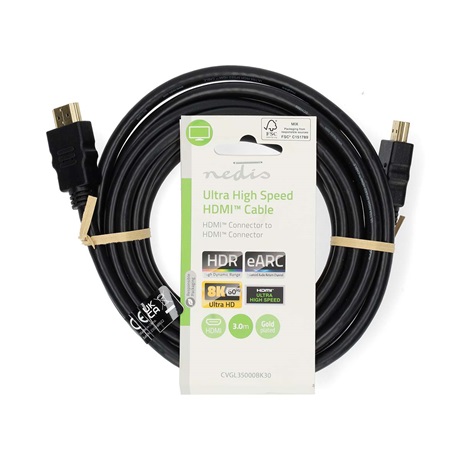 Nedis CVGL35000BK30 HDMI KÁBEL 8K 3M